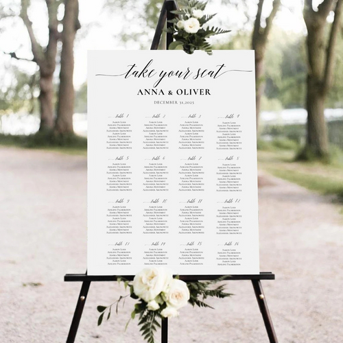 Wedding Seating Plan Templates