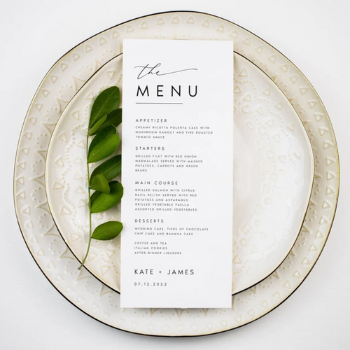 Wedding Menu Templates