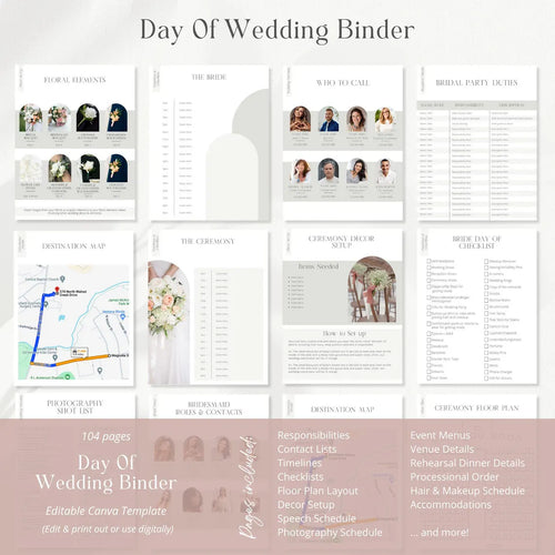 Day of Wedding Binder
