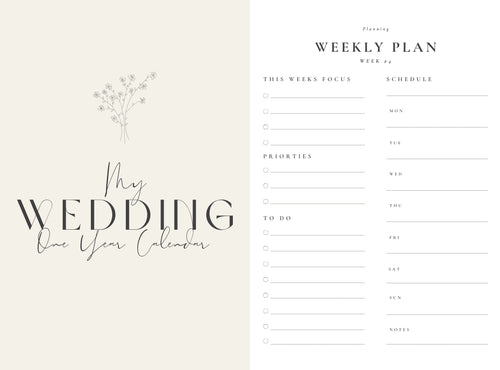 1-Year Wedding Calendar