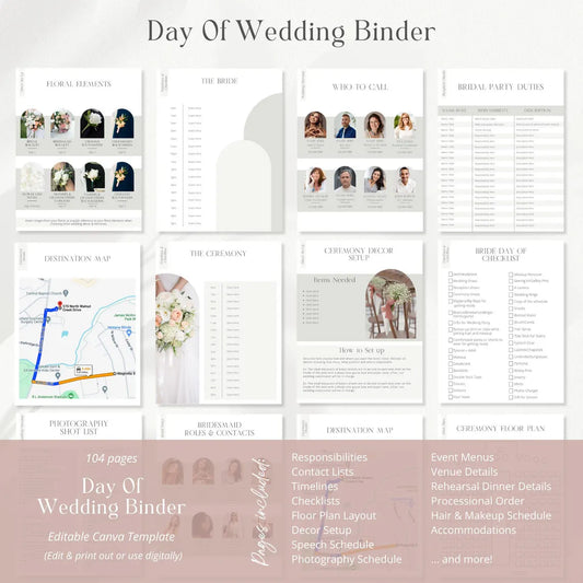 Day of Wedding Binder